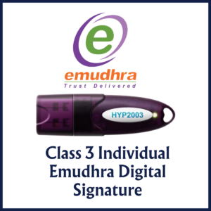 Class 3 Individual (Encryption/Signature) - Emudhra Digital Signature